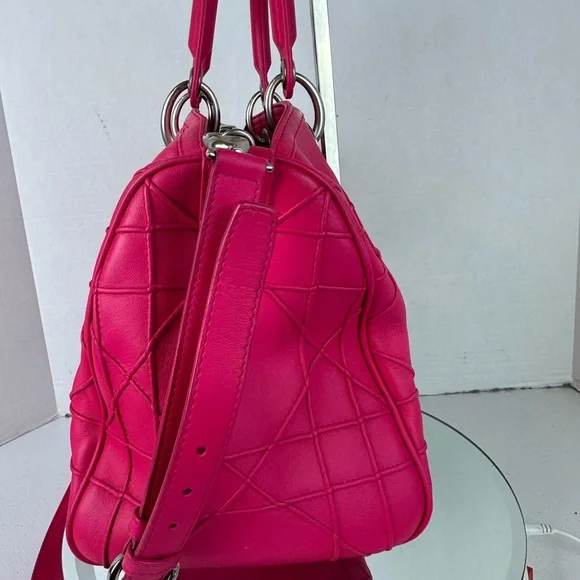 LADY DIOR Granville Cannage Satchel Bag Leather - Picture 4 of 13